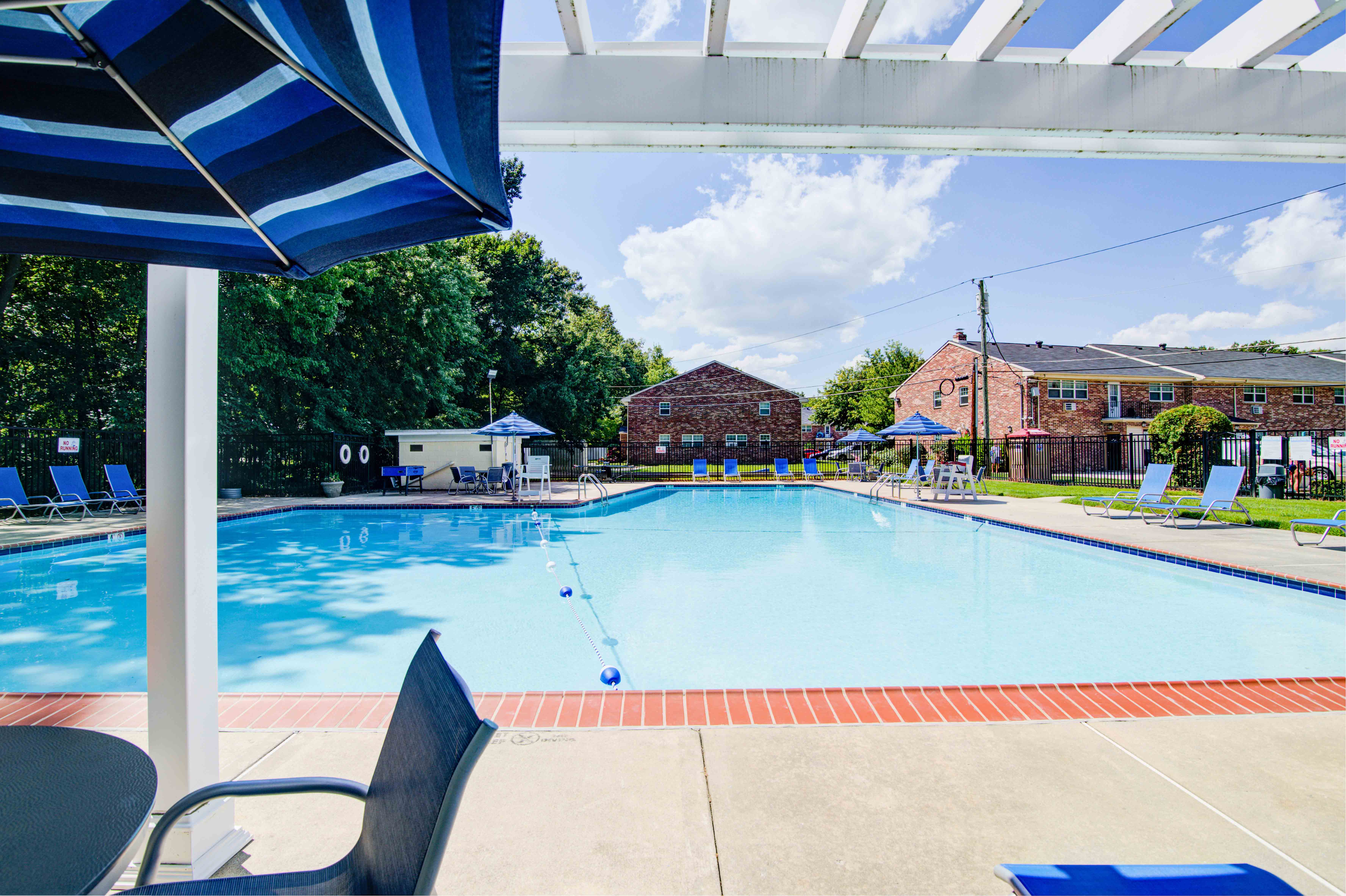 the swimming pool at our apartments