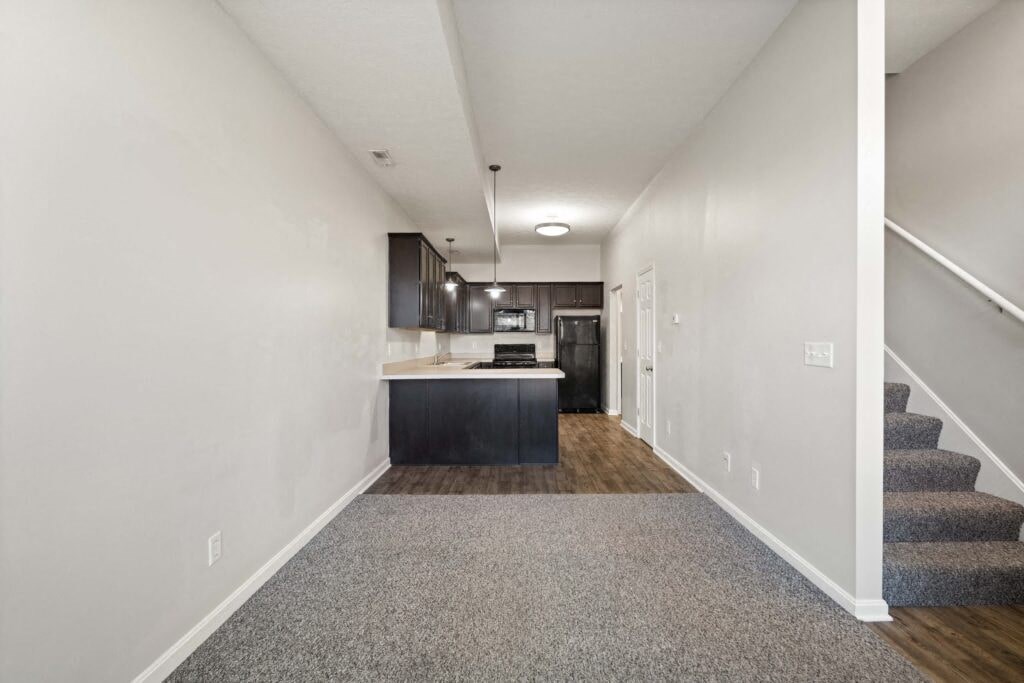 our apartments offer a spacious living room and kitchen