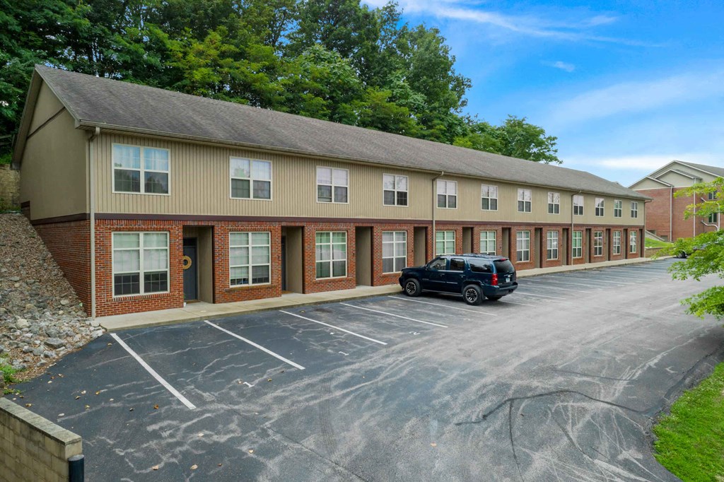 a building with a car parked in front of it