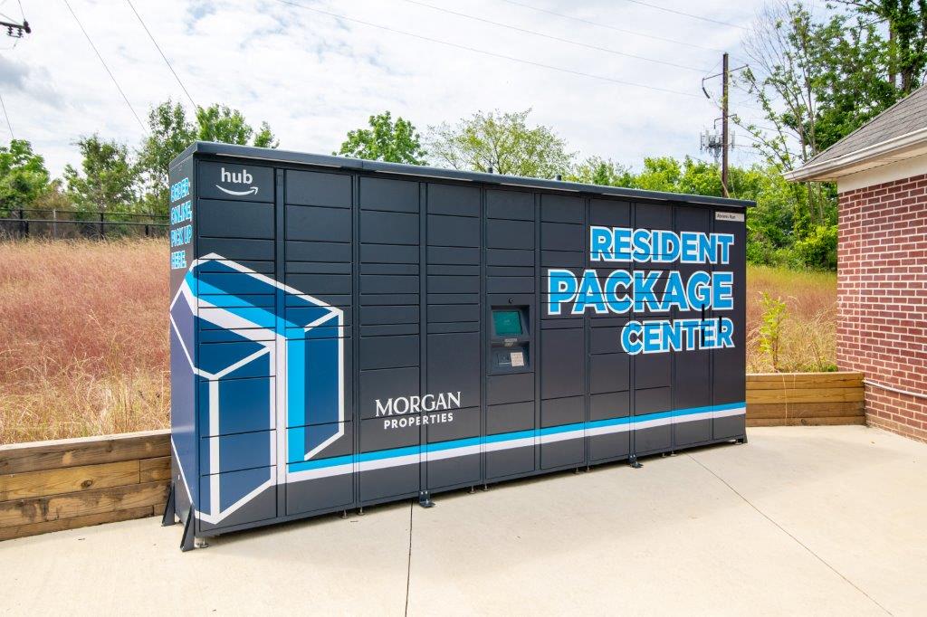 Outdoor Amazon Hub package center