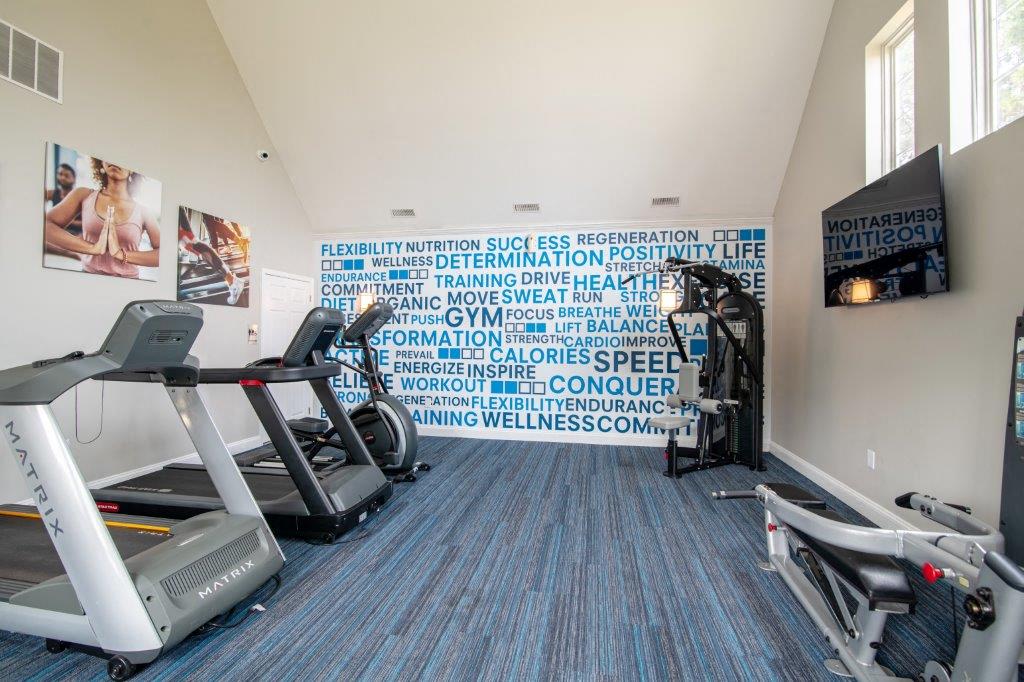 Fitness center with cardio equipment and weight machines