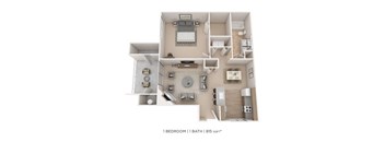 One Bedroom - 815 sqft