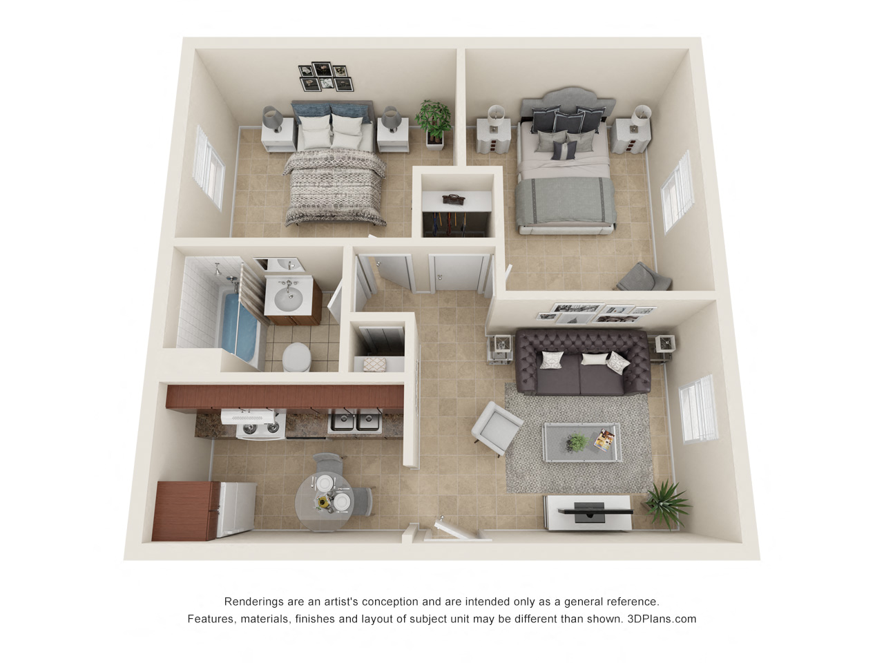 2 Bedroom 1 Bath