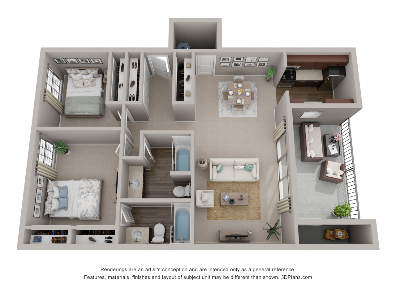 2 Bedrooms 2 Bath