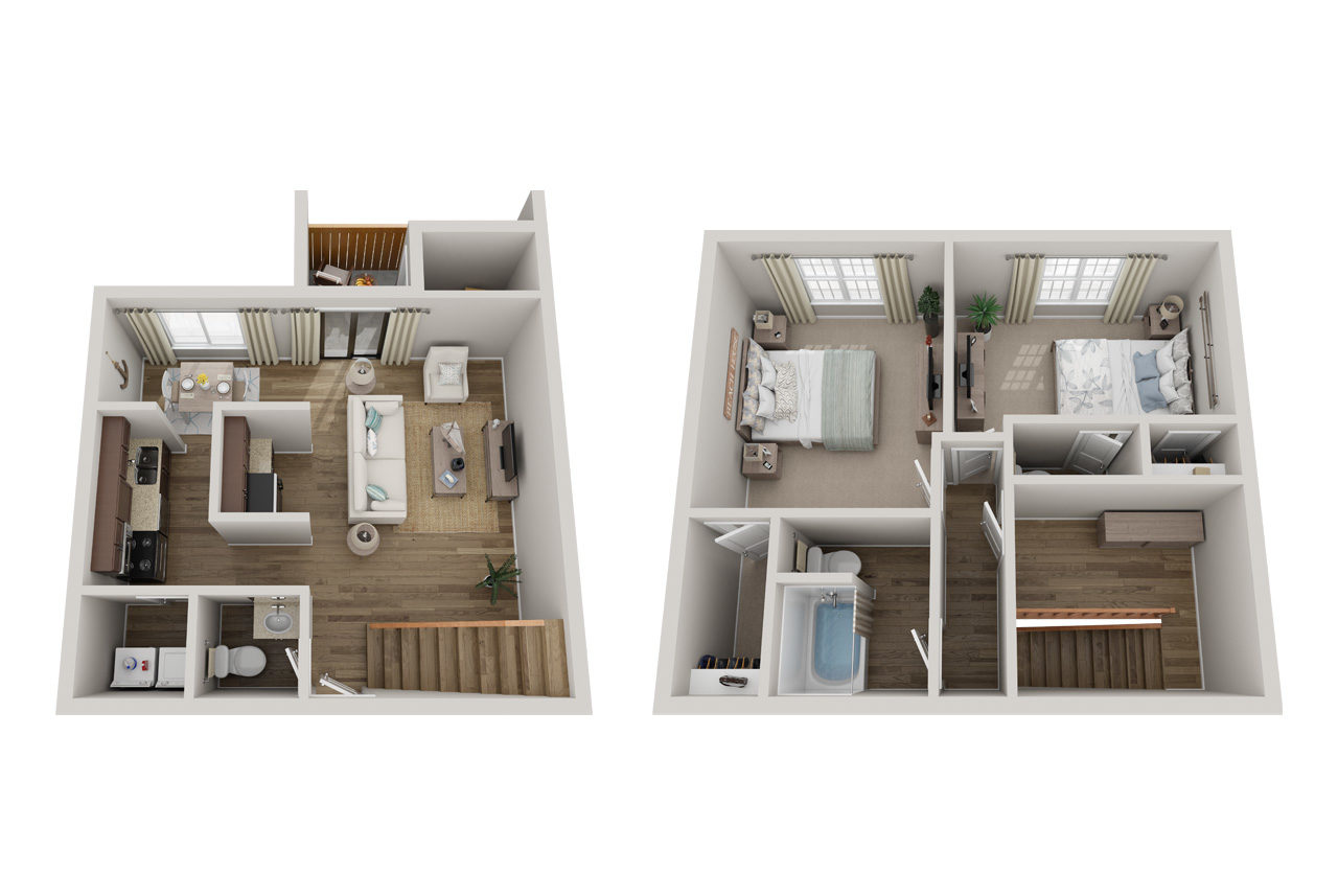 2 Bedroom 1.5 Bathroom Townhome
