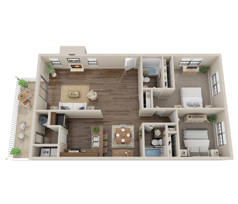 2 Bedroom 2 Bath