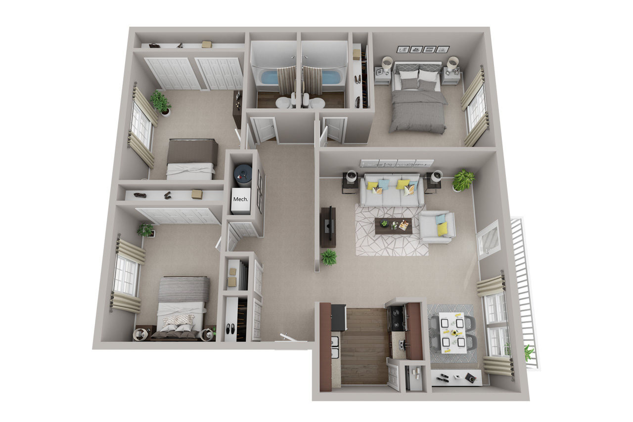 3 Bed 2 Bath