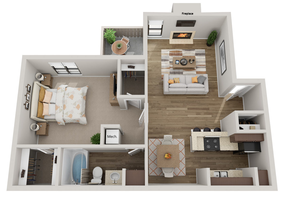 1 Bedroom 1 Bathroom