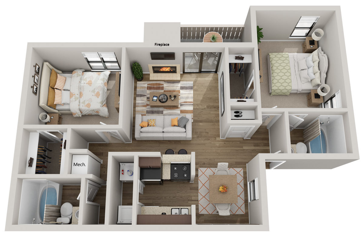 2 Bedroom 2 Bathroom