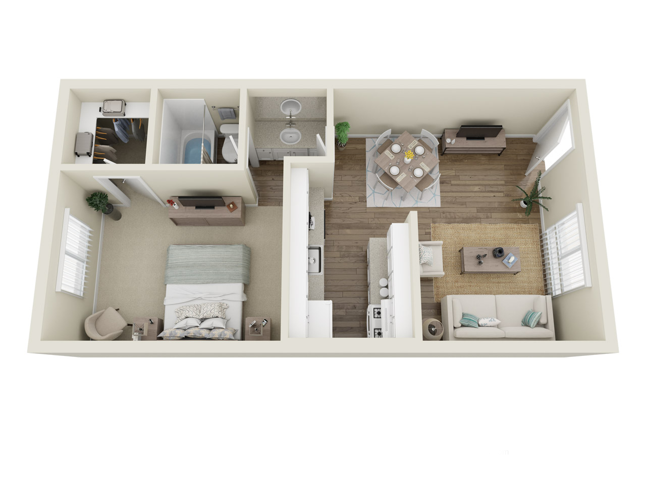 1 Bed 1 Bath