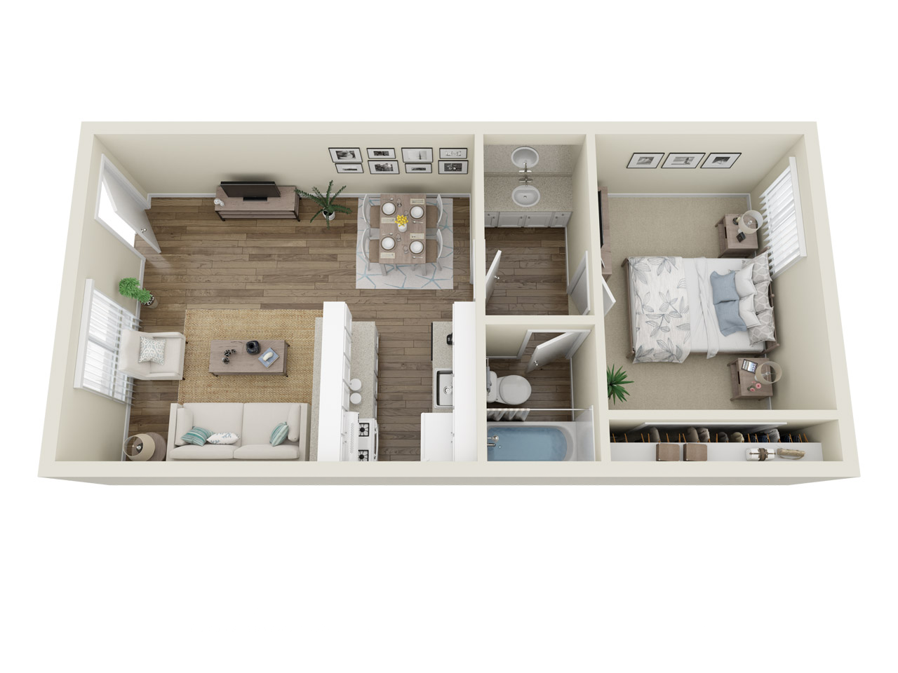 1 Bed 1 Bath