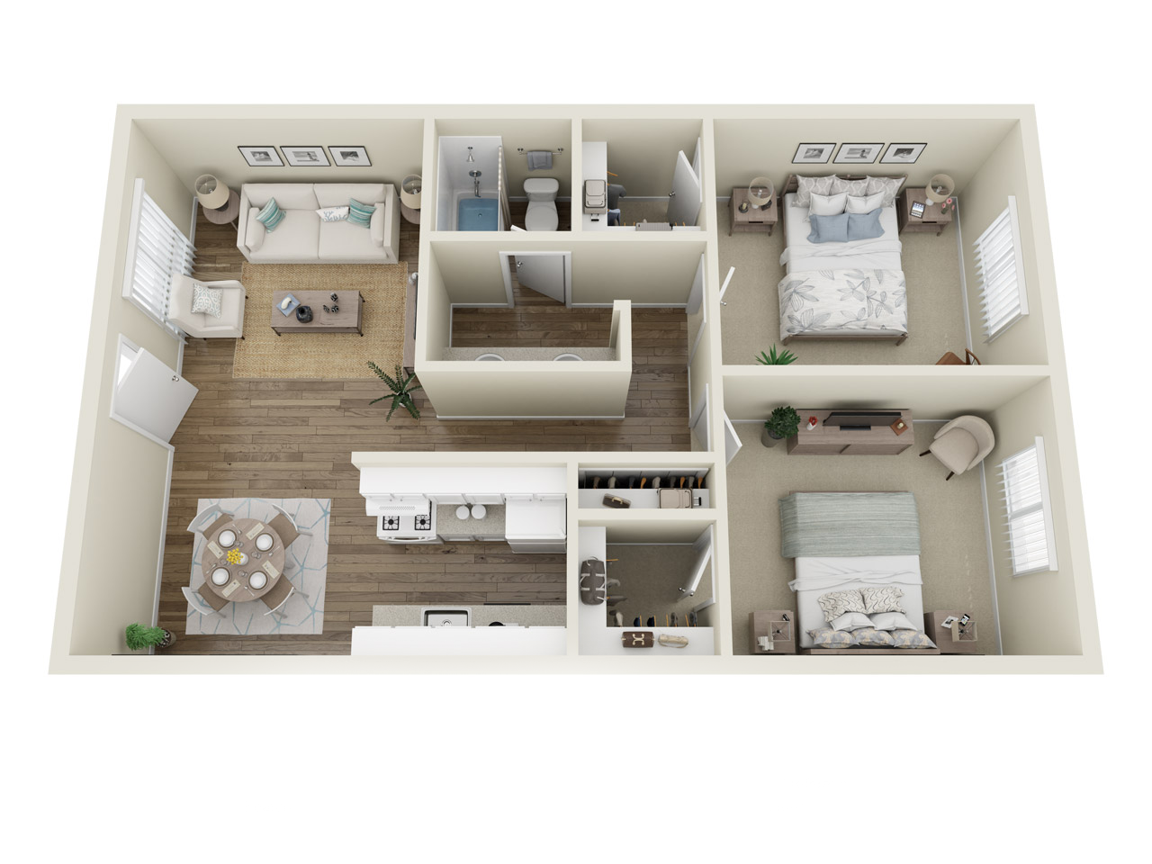 2 Beds 1 Bath