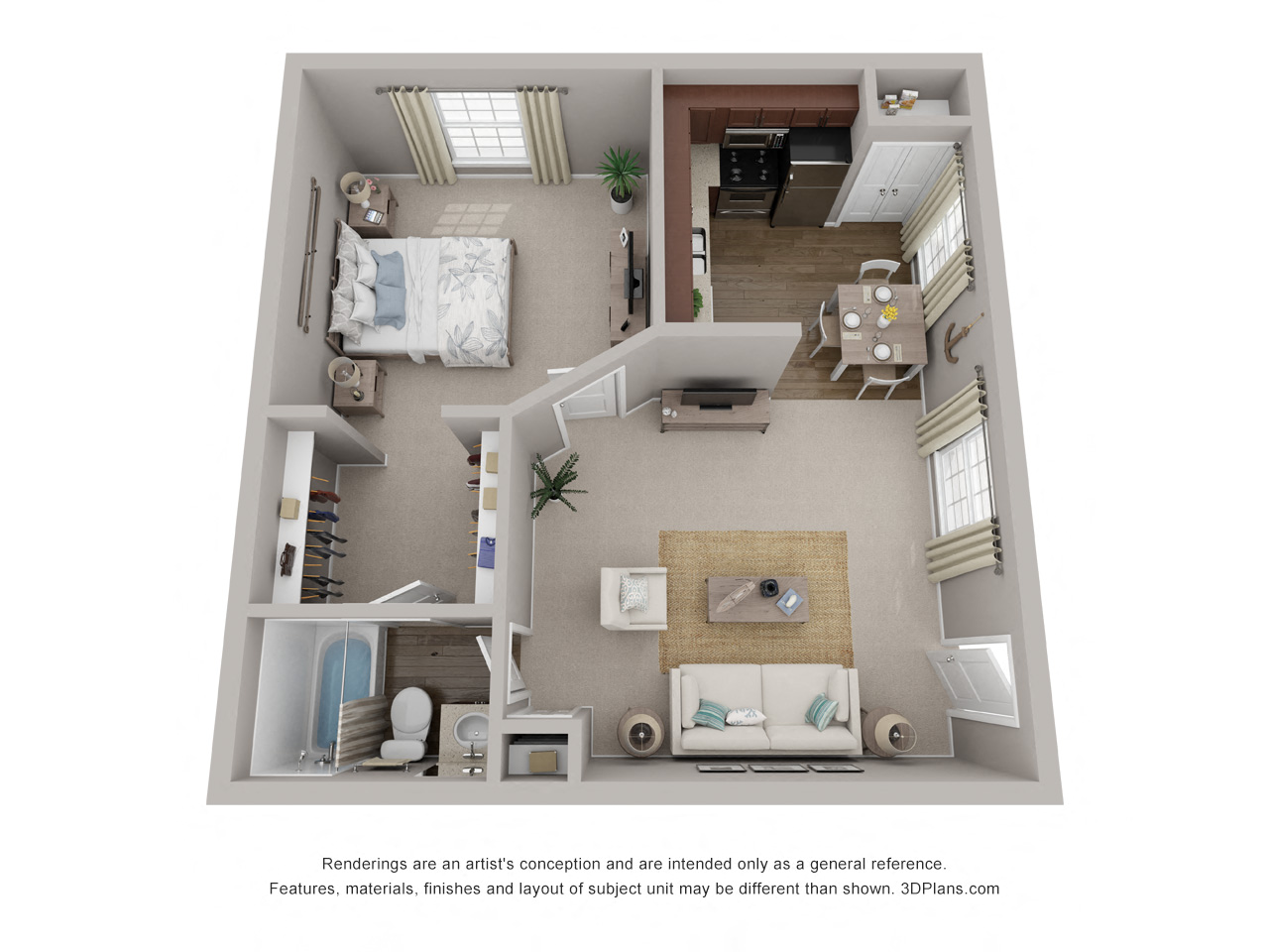 1 Bedroom 1 Bath