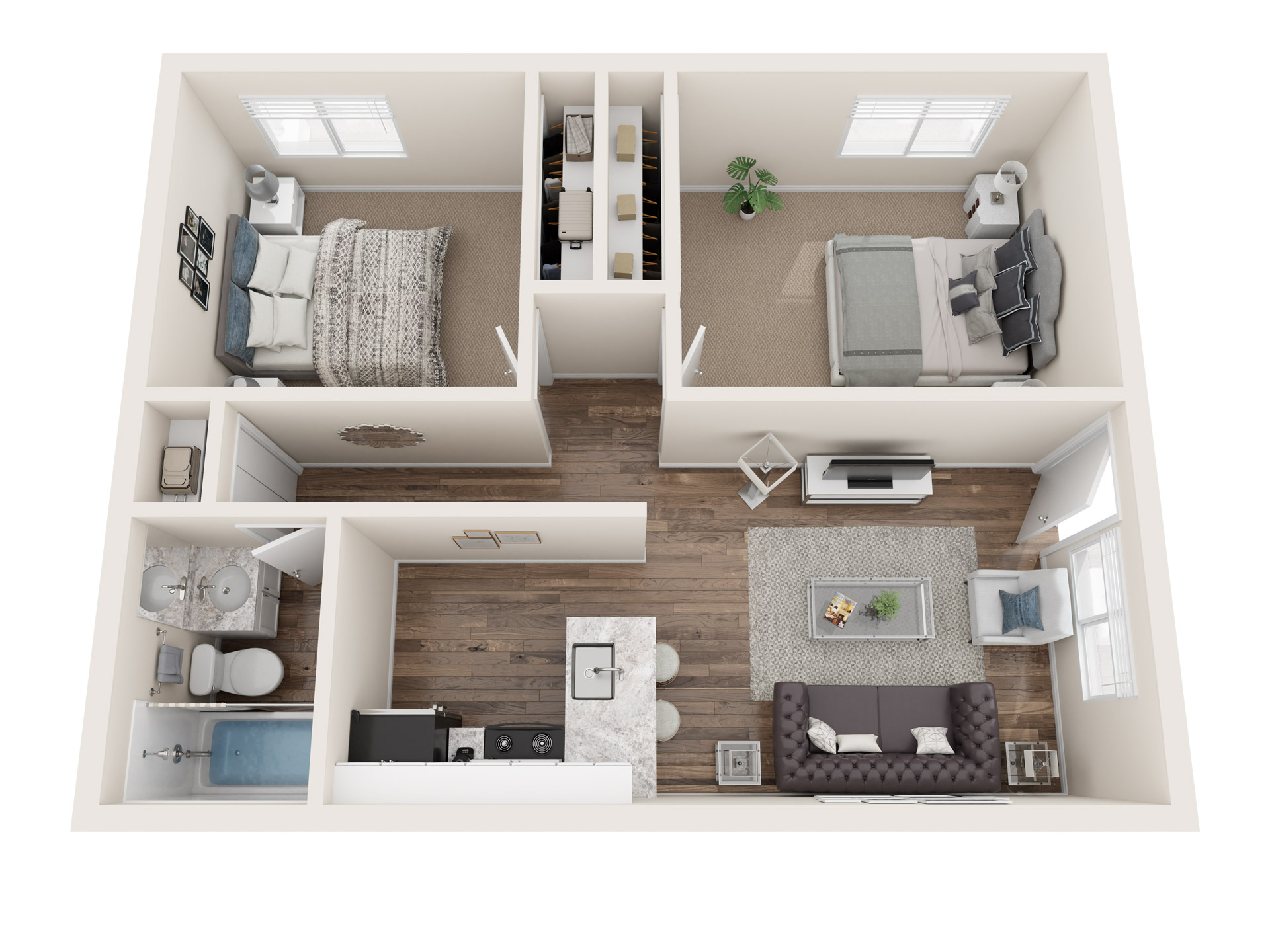 2 Beds 1 Bath