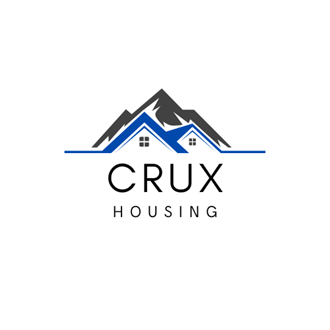 a logo of a house and a mountain