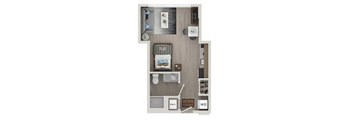 DaVinci Floor Plan at The Julian Orlando, Orlando, FL, 32801