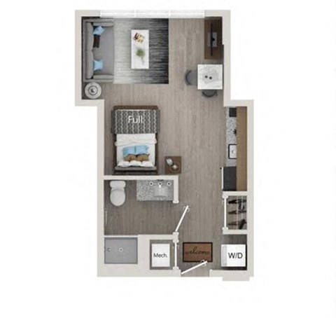 DaVinci Floor Plan at The Julian Orlando, Orlando, FL, 32801
