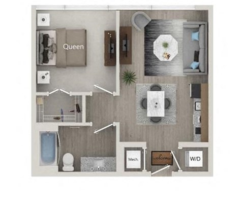 Klimt Floor Plan at The Julian Orlando, Orlando, FL, 32801