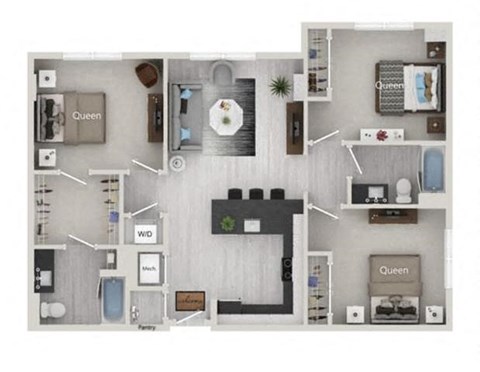 VanGogh Floor Plan at The Julian Orlando, Florida
