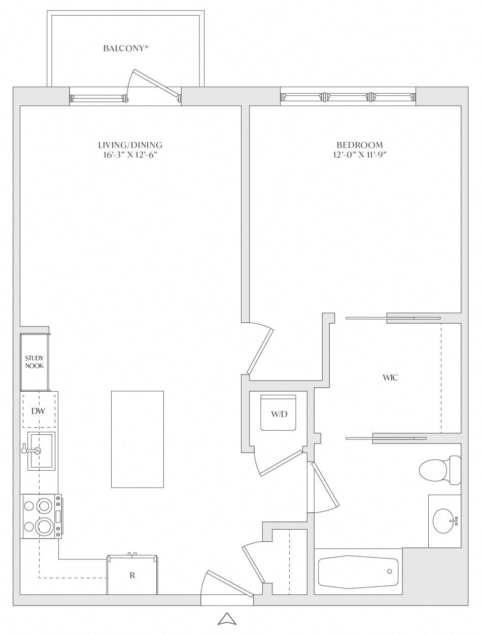 1 Bed/1 Bath-A2