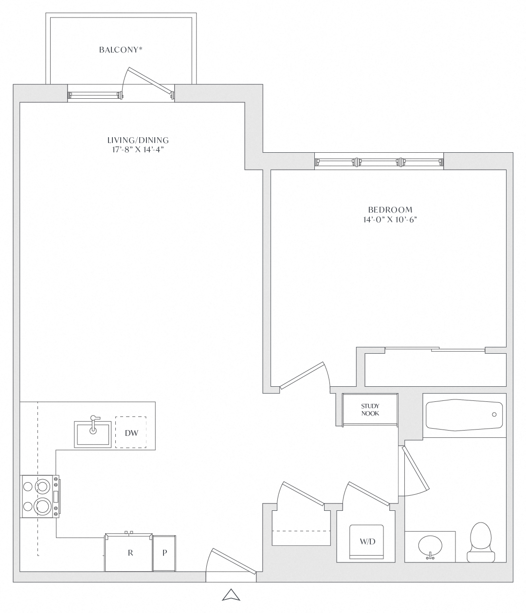 1 Bed/1 Bath-A3