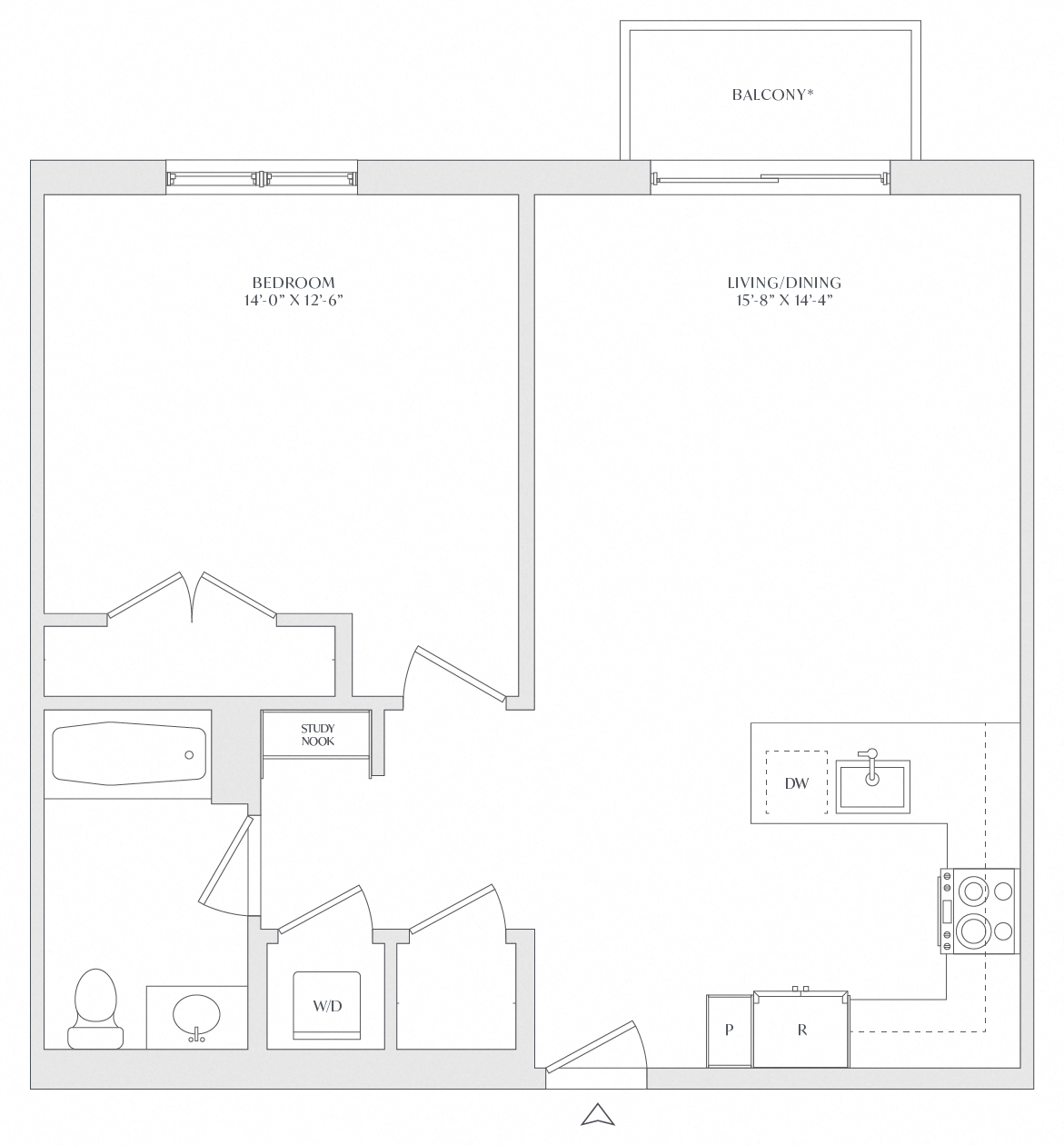1 Bed/1 Bath-A3a