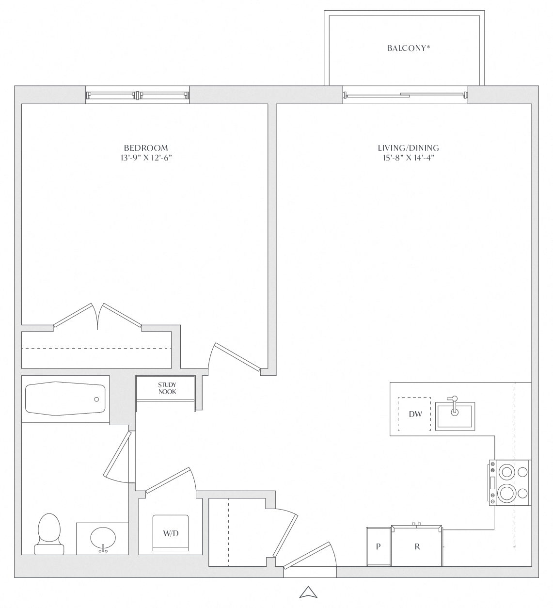 1 Bed/1 Bath-A3c