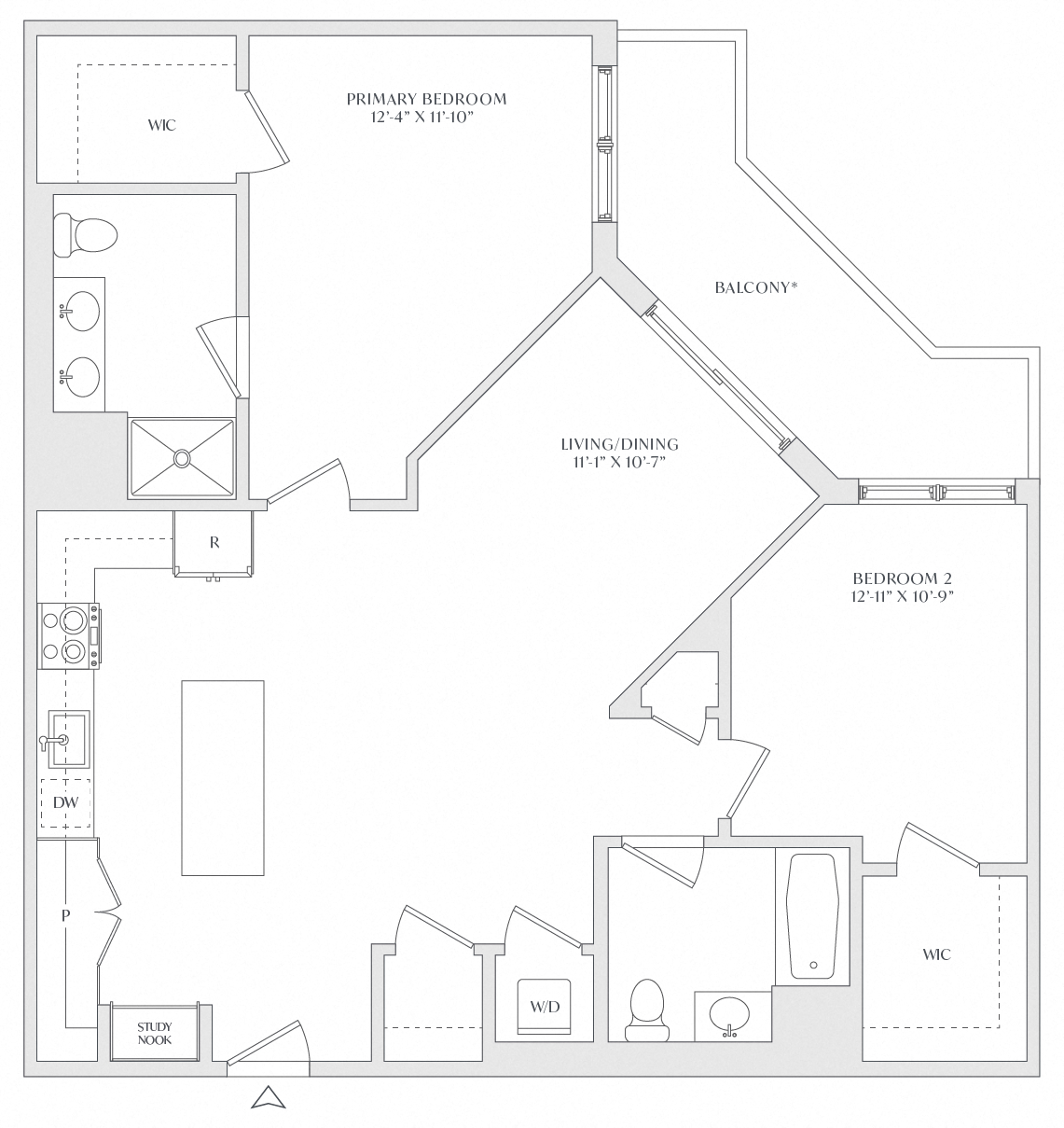 2 Bed/2 Bath-B2