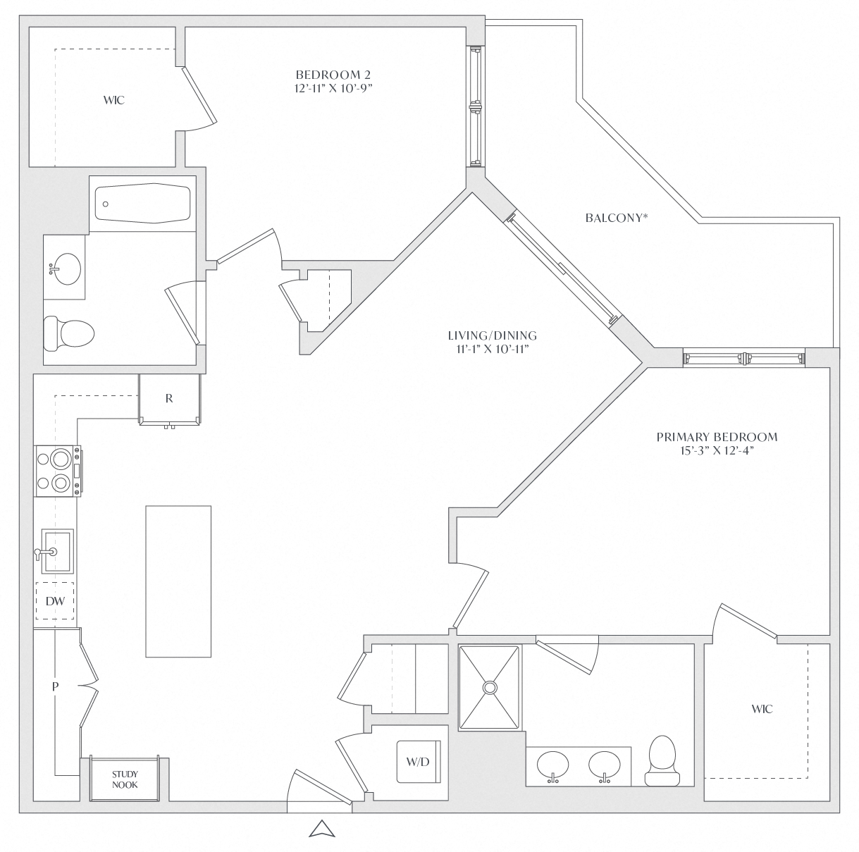 2 Bed/2 Bath-B2c