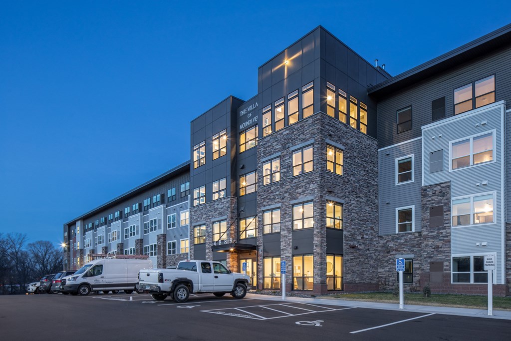 Villas of Mounds View at Night