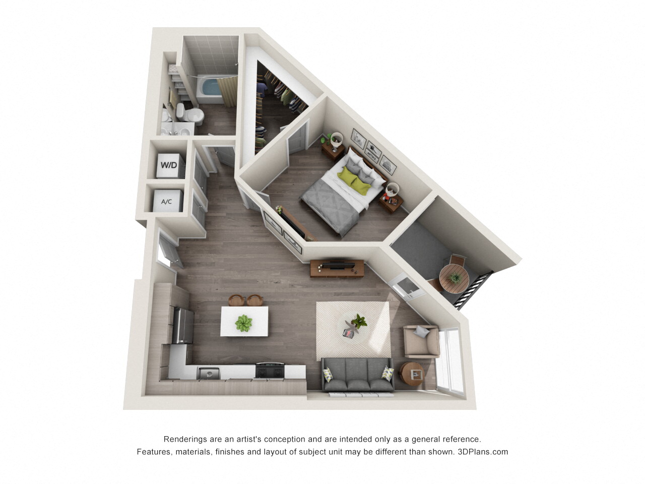 1 bedroom 1 bathroom apartment