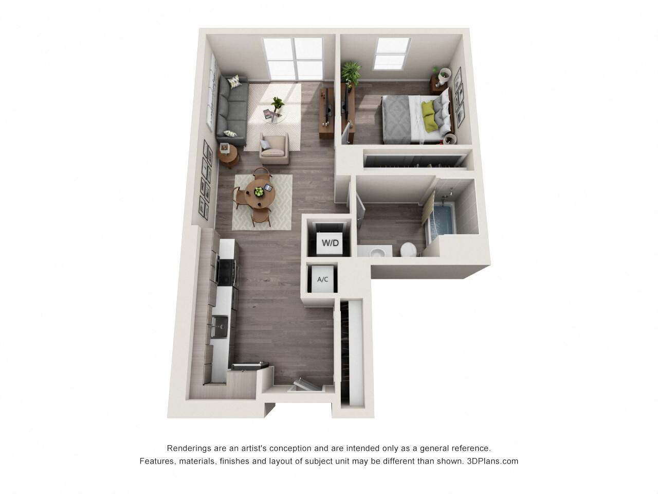 1 bedroom 1 bathroom apartment