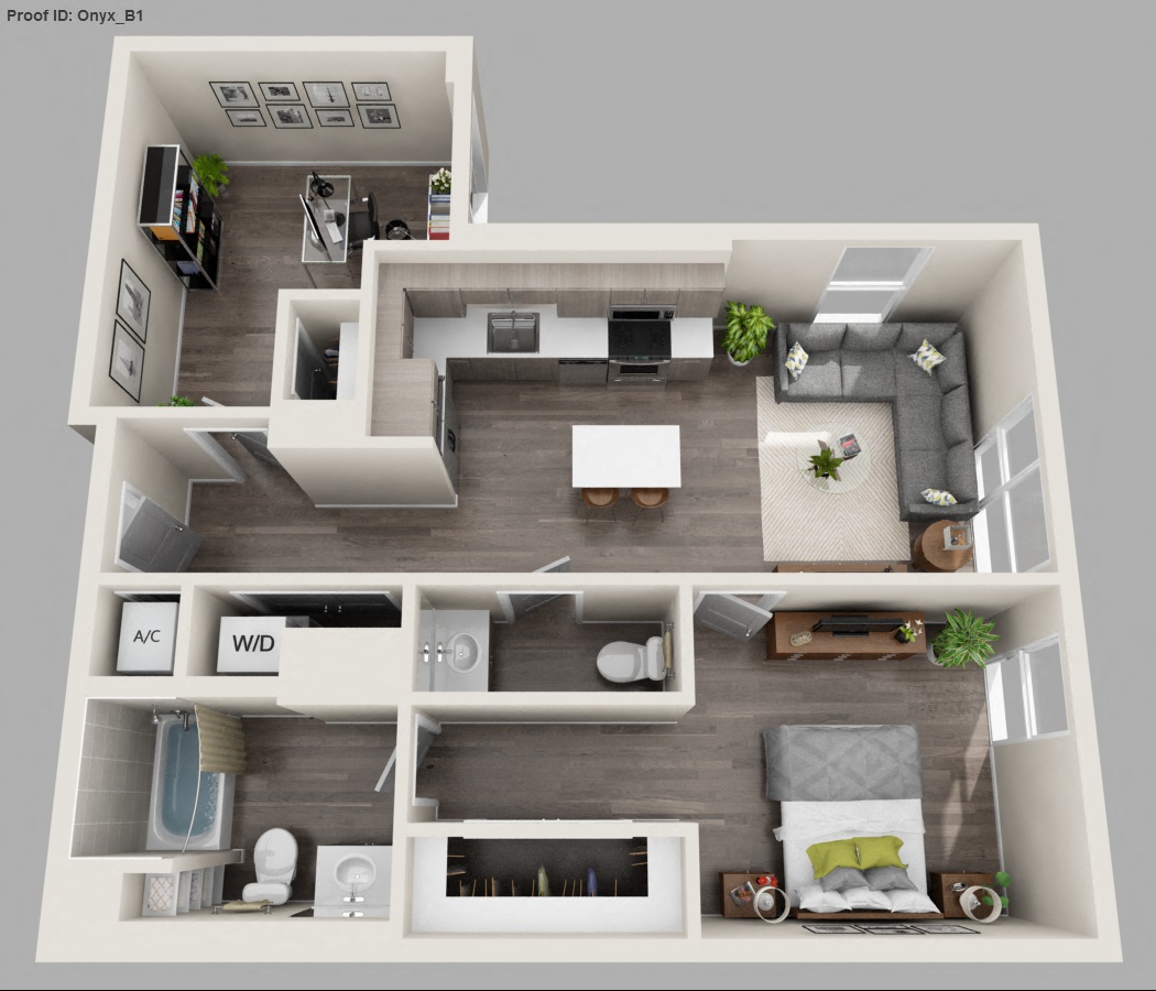 2 bedroom 1.5 bathrooms