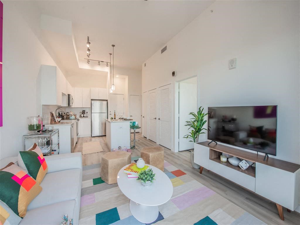 Living Area With TV at Altis Little Havana, Miami, FL