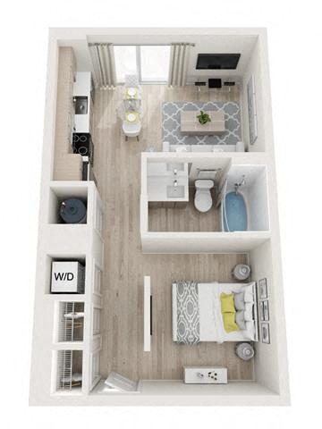 Aurora Floor Plan at Altis Little Havana, Miami, FL, 33135