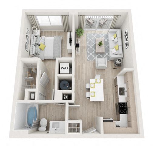 Dazzle Floor Plan at Altis Little Havana, Miami
