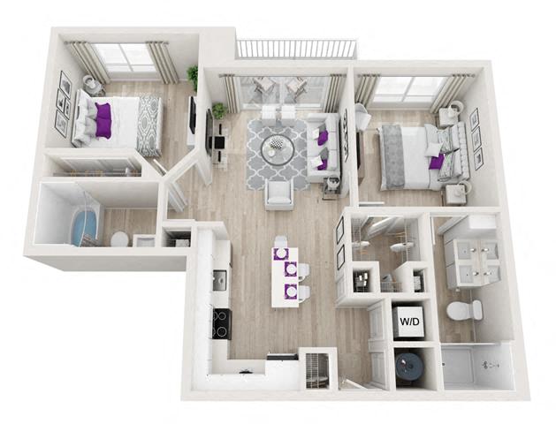 Luminous Floor Plan at Altis Little Havana, Florida, 33135