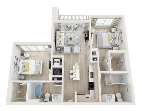 Miracle Floor Plan at Altis Little Havana, Miami, FL
