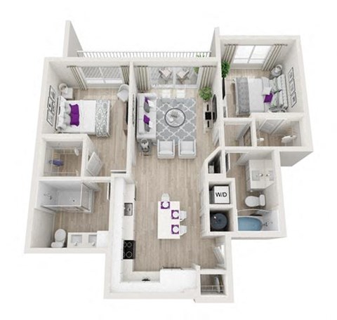 Spellbound Floor Plan at Altis Little Havana, Miami, FL, 33135