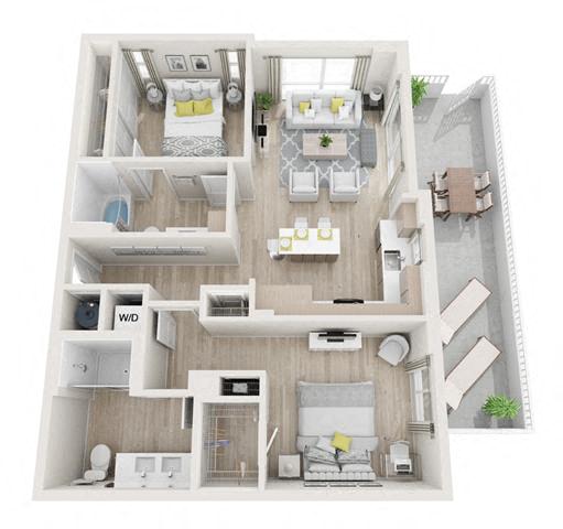 Tranquil Floor Plan at Altis Little Havana, Miami, Florida