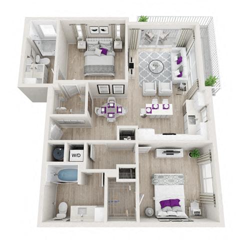 Vibrant Floor Plan at Altis Little Havana, Florida