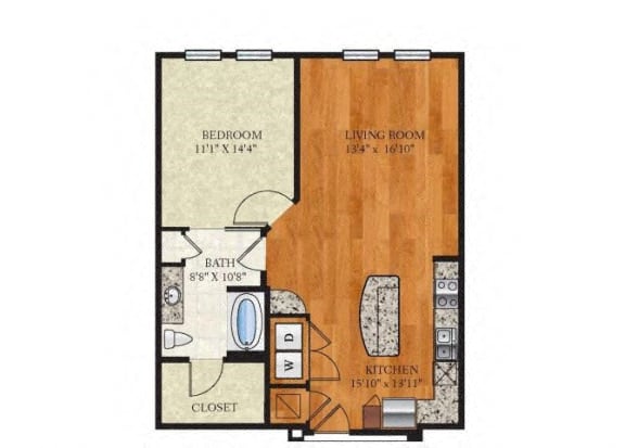 A3 Rowena 3 Floor Plan at The Ivy Residences at Health Village, Florida, 32804