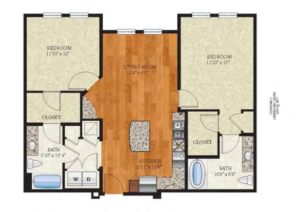B1 Concord Floor Plan at The Ivy Residences at Health Village, Orlando, FL