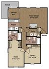 2 bedroom 2 bath Floor Plan 2 bedroom 2 bath Floor Plan at The Bradford at Easton Apartments, Ohio, 43230