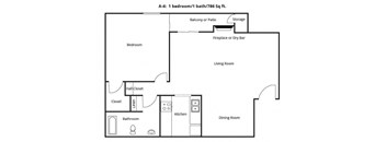 1 Bedroom, 1 Bathroom