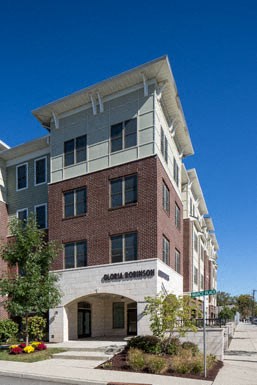 a large building with a roof on top of it