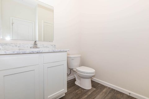 a bathroom with a toilet and a sink and a mirror