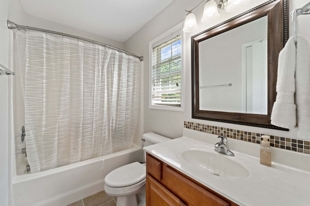 a bathroom with a sink toilet and a mirror