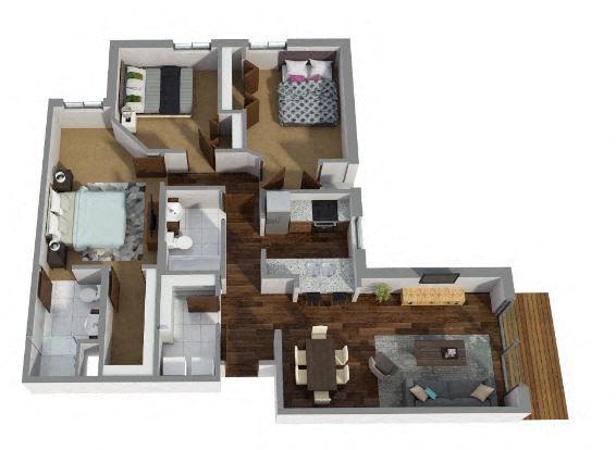3 Bedroom Floorplan