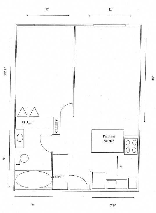 One Bedroom- One Bathroom